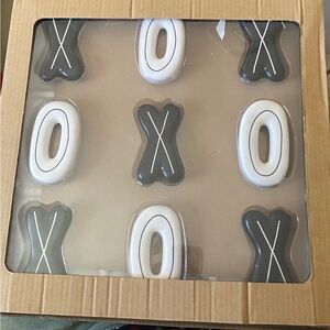 Rae Dunn By Magenta Tic-Tac-Toe Ceramic Game Set NWT